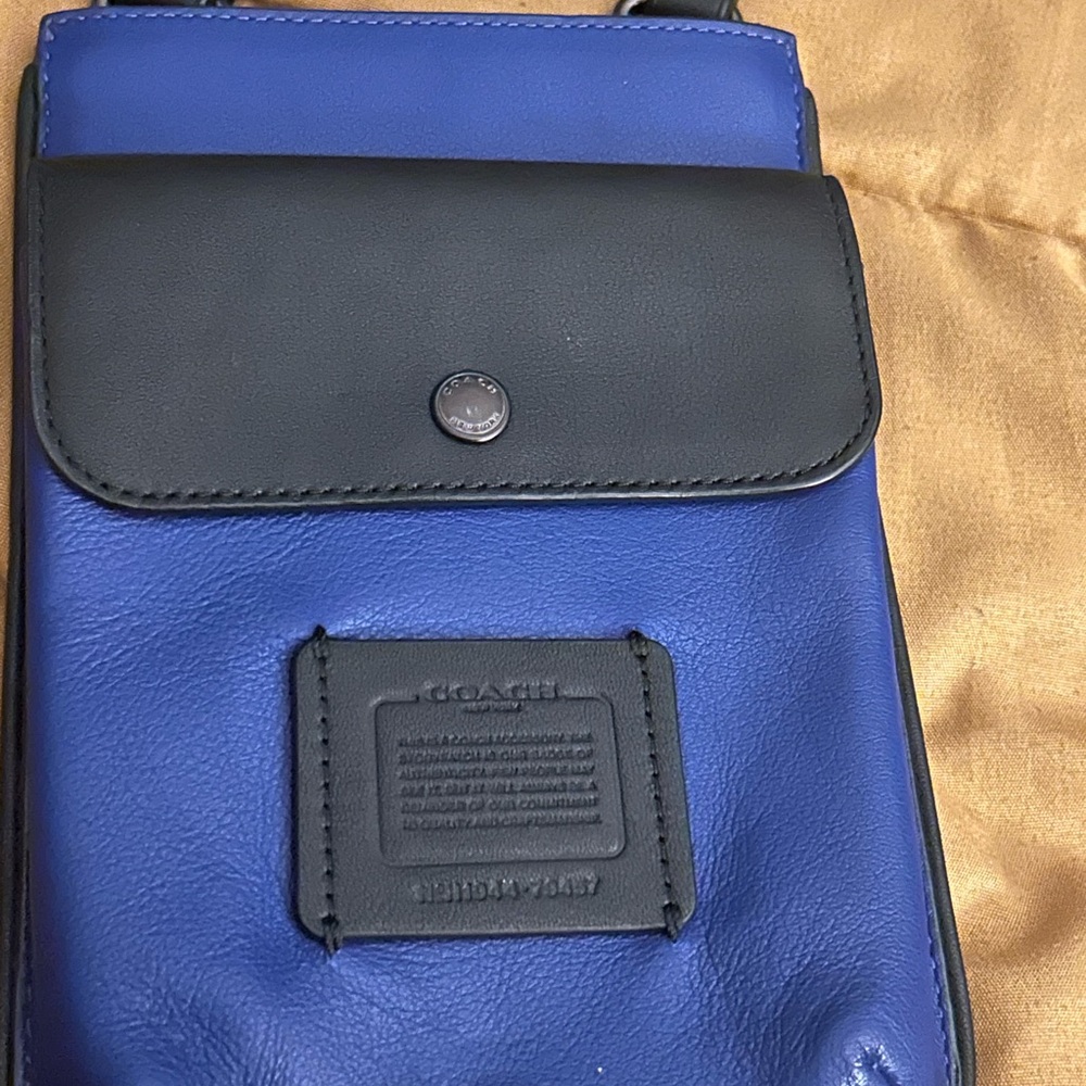 Coach Men's Blue and Black Cross body Bag